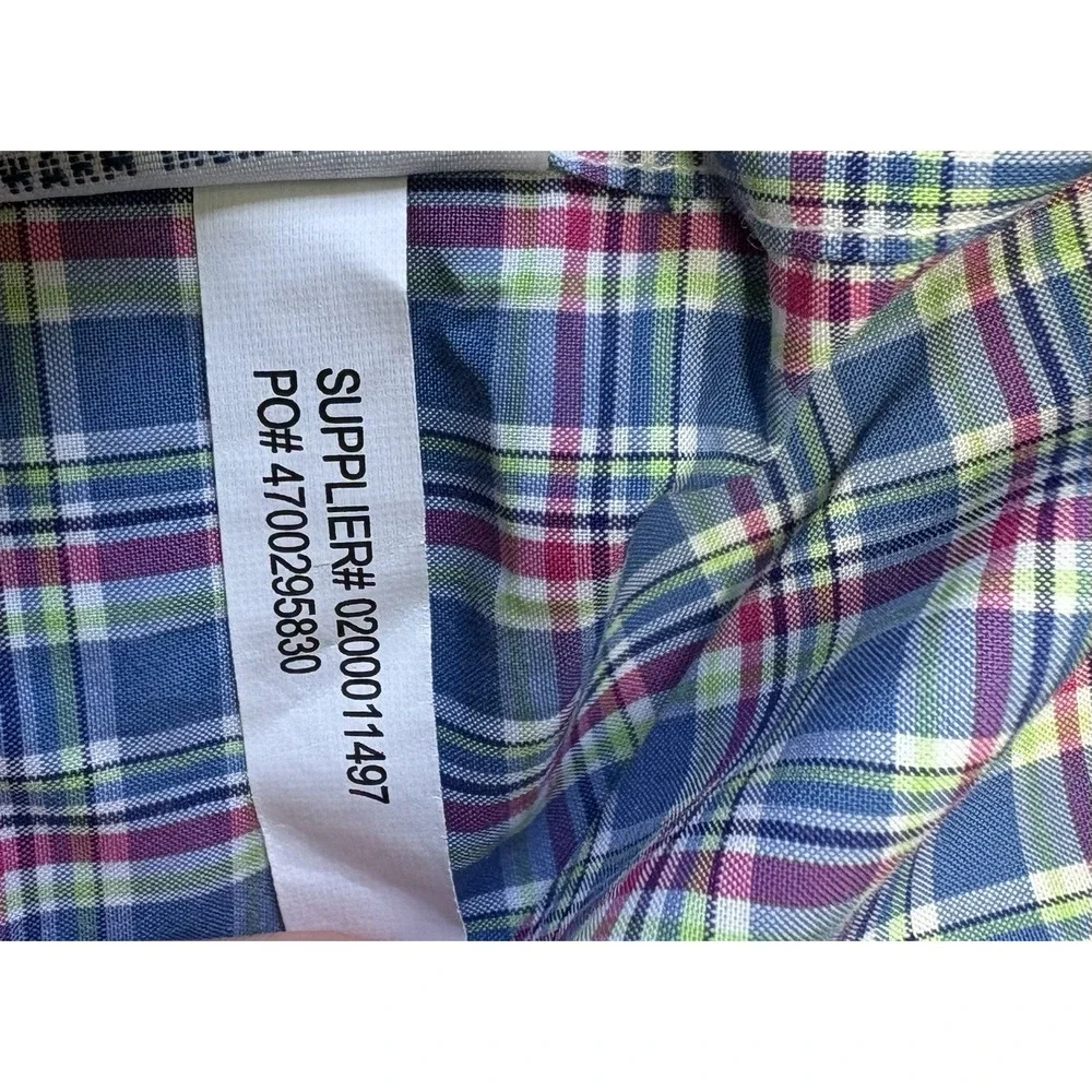 Polo Ralph Lauren Men's XXL‎ 2XL Button Down Long Sleeve Shirt Plaid Check Blue